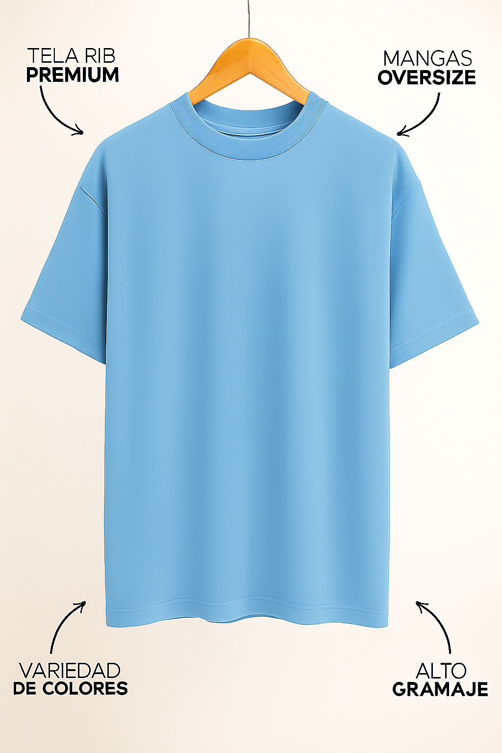 Camiseta Algodón Premium Gramaje Real